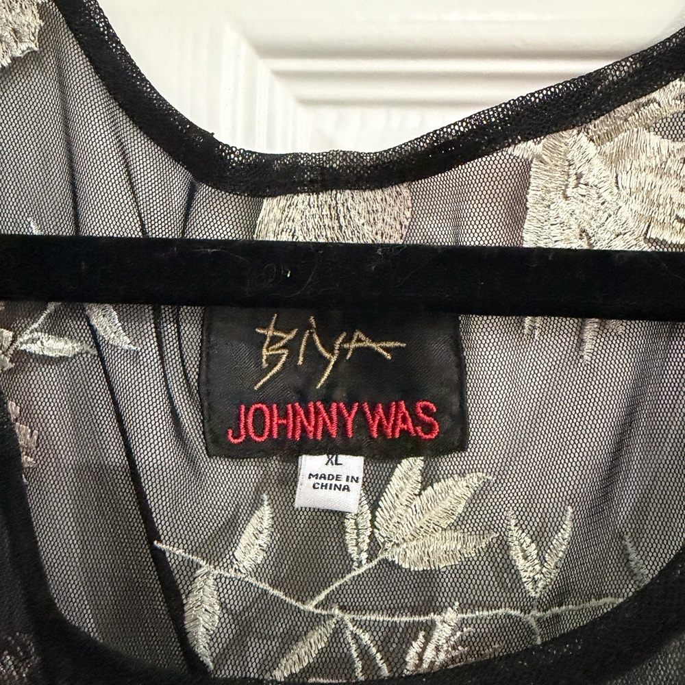 Johnny Was Emilda Mesh Dress Size XL - Picture 4 of 7
